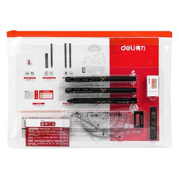 Deli Stationery Set Student Exam Set Gel Pen Pencil Ruler Eraser Kidsren Primary School Supplies Gifts