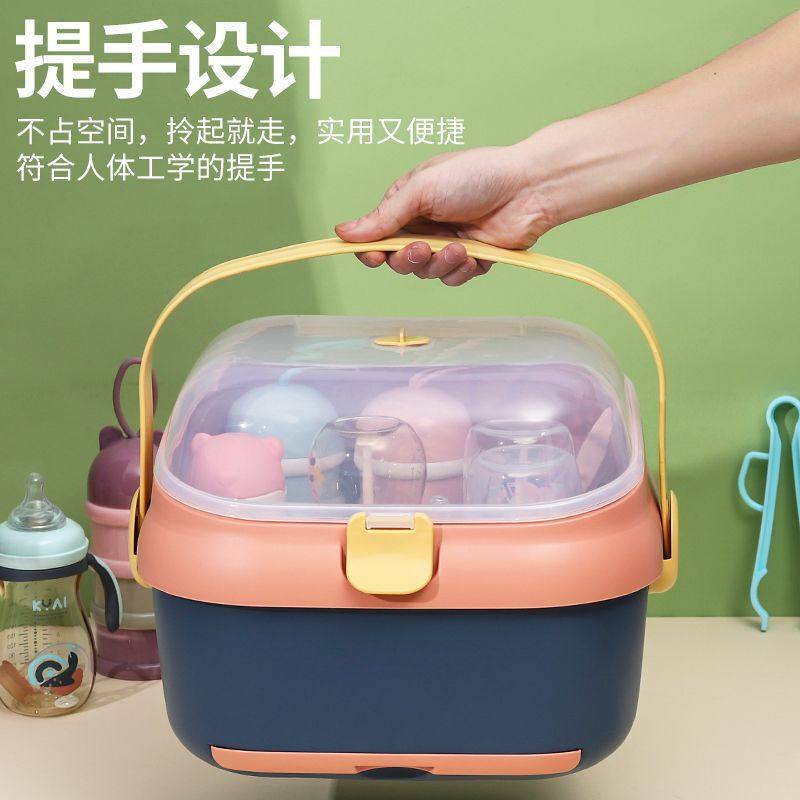 Internet Celebrant New Style Bottle Storage Box Household Dust-proof Drain Bottle Storage Box Thickened Plastic Bottle Storage Box