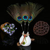 Ear picking Peacock hair hibiscus hair silver needle Peacock King sweep face hibiscus pestle hand professional ear picking tool Peacock hair wholesale