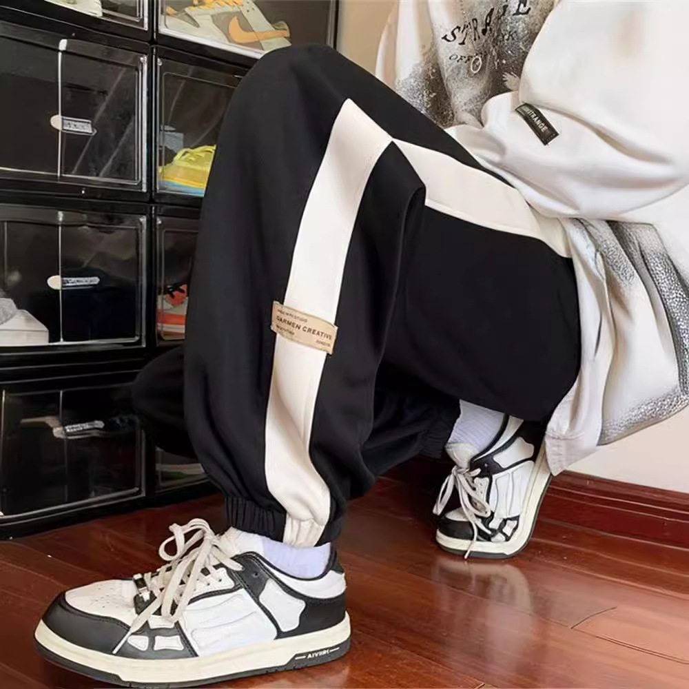 裤子男款春秋款男士休闲裤秋冬季薄款卫裤男生宽松束脚运动裤男裤