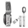 Ron Stainless Steel Practical Rosen Fork and Spoon Xo Outdoor Camping Style Stacking Equipment Series Multi-Purpose Portable Tableware