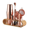 304 Stainless Steel Cocktail Cup Ounce Set Copper Plated Black shaker shaker with Storage Rack