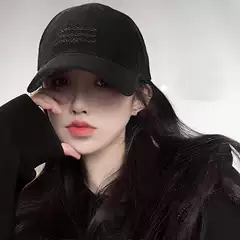 Big Head Cap Women's 2025 New Retro Washed Woolen Cotton Baseball Cap Korean Style All-match Sunscreen Wide Brim Cap