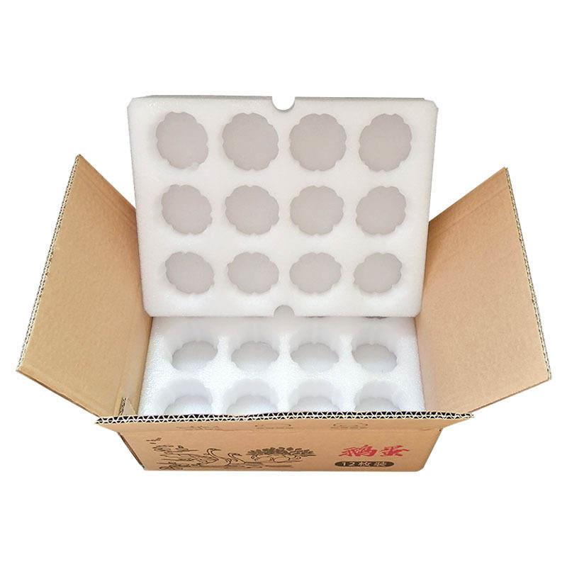 Guangzhou Baiyun 12 goose egg packaging box epe Pearl cotton foam egg tray duck egg tray egg tray express packaging