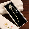 in stock Chinese Style Hair Comb Hairpin Box Lotus Jewelry Box Car Pendant Packaging Vintage Simple Lotus Gift Box