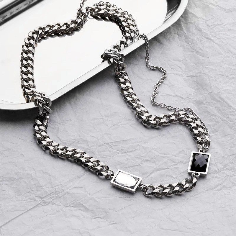 项链男钛钢不掉色简约百搭饰品女毛衣链新款时尚个性爆款嘻哈配饰