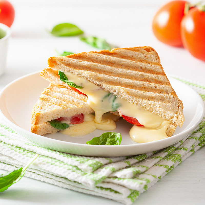 [Full Box] President French Imported Cheese Slices 10 Pieces Breakfast Sandwich Burger Commercial/Home Baking