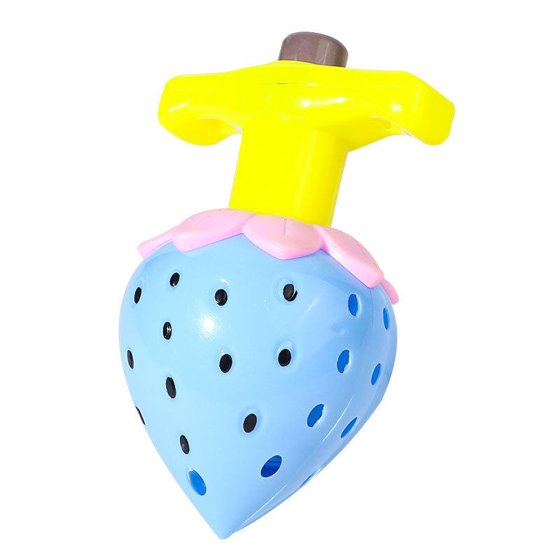 Strawberry luminous rotating gyro bright light emitting gyro catapult gyro nostalgic student gifts children's toys wholesale