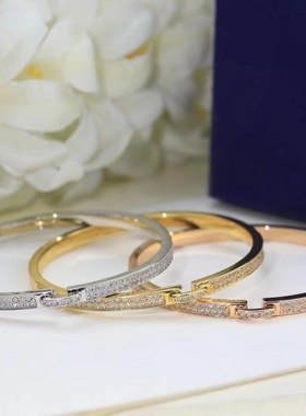 满钻满天星手镯V金欧美女