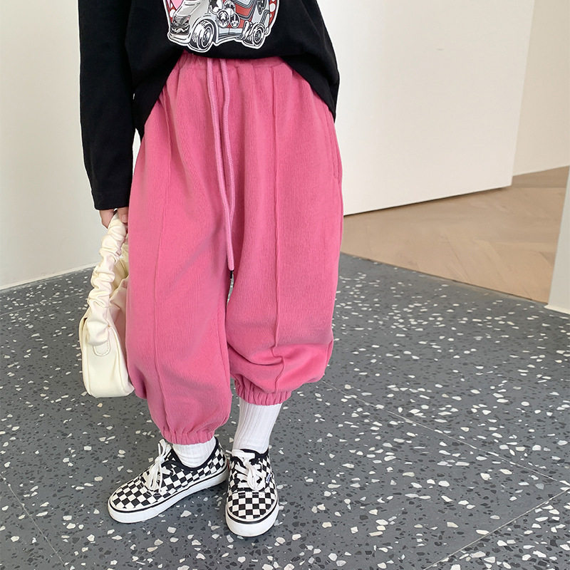 Thickened Fleece-Lined Kids' Long Pants, Winter Thermal Boys' Loungewear Trousers