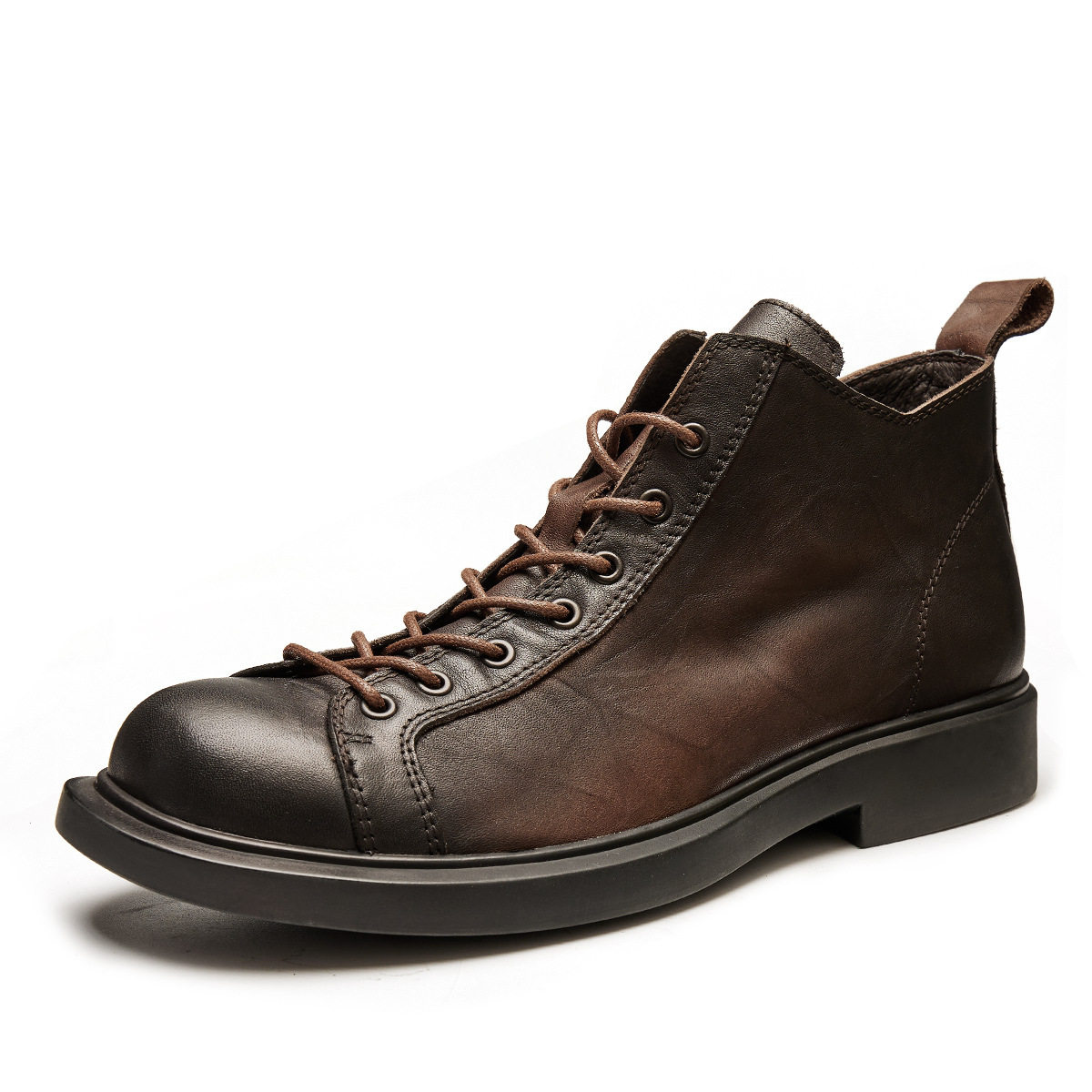 Men’s Genuine Leather Retro Lace-Up Ankle Boots