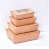 Kraft paper packing box visual window disposable salad box takeout lunch box fruit sushi paper box light food lunch box