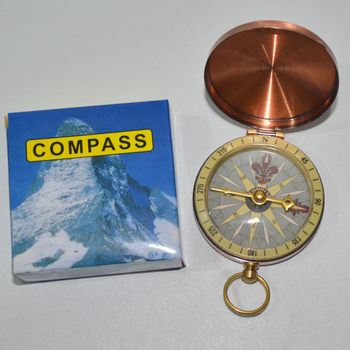 G54 Vintage Compass Bronze Flip Cover Gift Portable Pocket Watch Style Compass Metal Copper Case