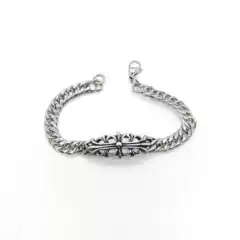 Cross-Border Foreign Trade Bracelet Jewelry, Crocodile Punk Style Trendy Men's Simple Stainless Steel Jewelry Bracelet Wholesale