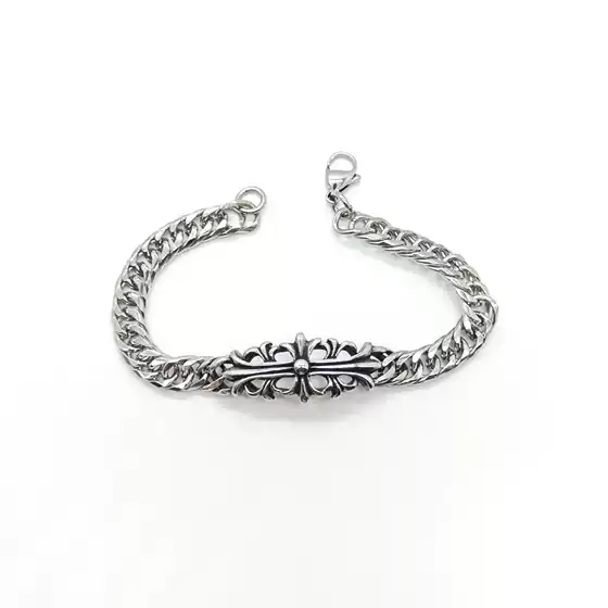 Cross-Border Foreign Trade Bracelet Jewelry, Crocodile Punk Style Trendy Men's Simple Stainless Steel Jewelry Bracelet Wholesale