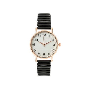 Korean Style Preppy Women's Watch Student Fresh Round Dial Versatile Elastic Band Vintage Gold Bracelet Watch