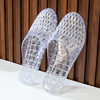 Flat Crystal Baotou Half Slippers Women's Transparent Jelly Plastic Hollow Non-slip Bath Indoor and Outdoor Summer Day