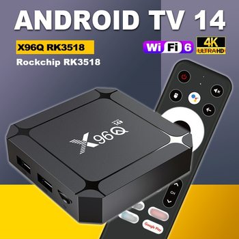 Foreign Trade X96Q Rk3518 Tv Box Android Wifi6 4K Tvbox Hd Network Set-Top Box