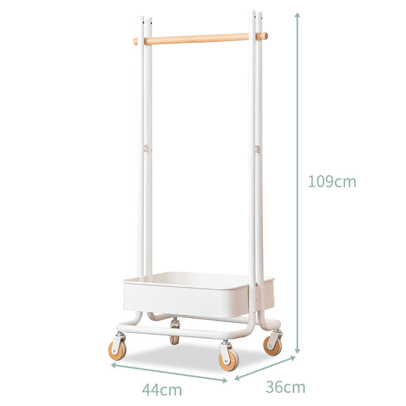 Household Small Children's Coat Rack Living Room Bedroom Floor-Standing Baby Hanger Children's Clothes Storage Rack