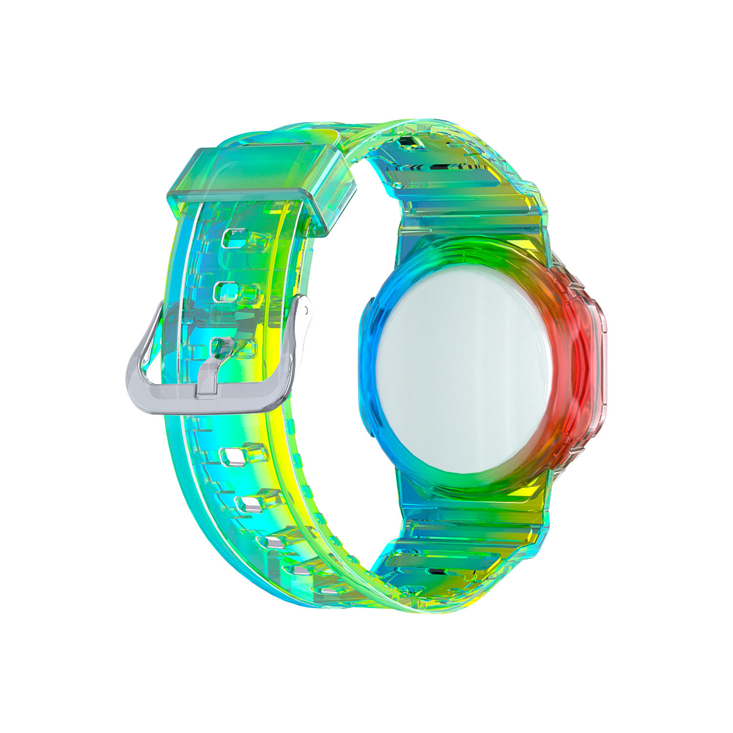 Suitable for Airtag Protective Case Strap, Apple Anti-Lost Device Rainbow Bracelet, Kidsren's Wristband, Airtag2 Protective Case