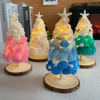 Encounter Mountains and Seas & Shell Tree Night Light Handmade Materials Starfish Conch Desktop Ornaments Creative Gifts 2025 New