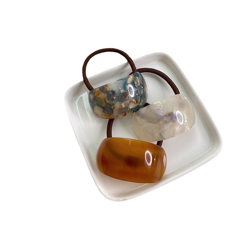 Simple semicircle high-end sense hair band hair rope 2024 new high-end rubber band women's hair rope high elastic and durable