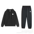 Dark gray hooded leggings-suit