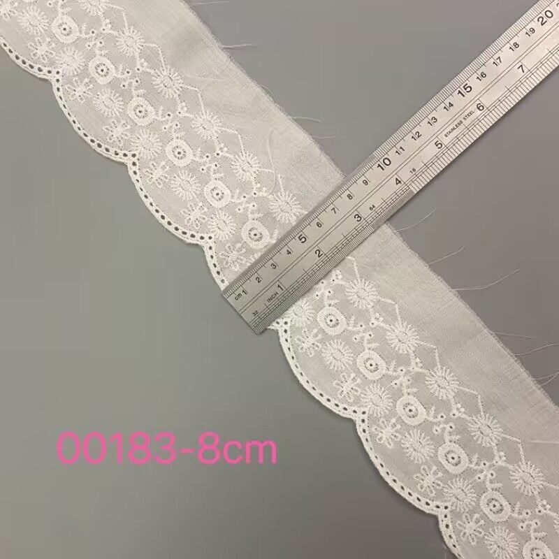 8cm -- 8.5cm cotton embroidery lace hollow lace embroidery milk silk carving hole perforated skirt clothing accessories