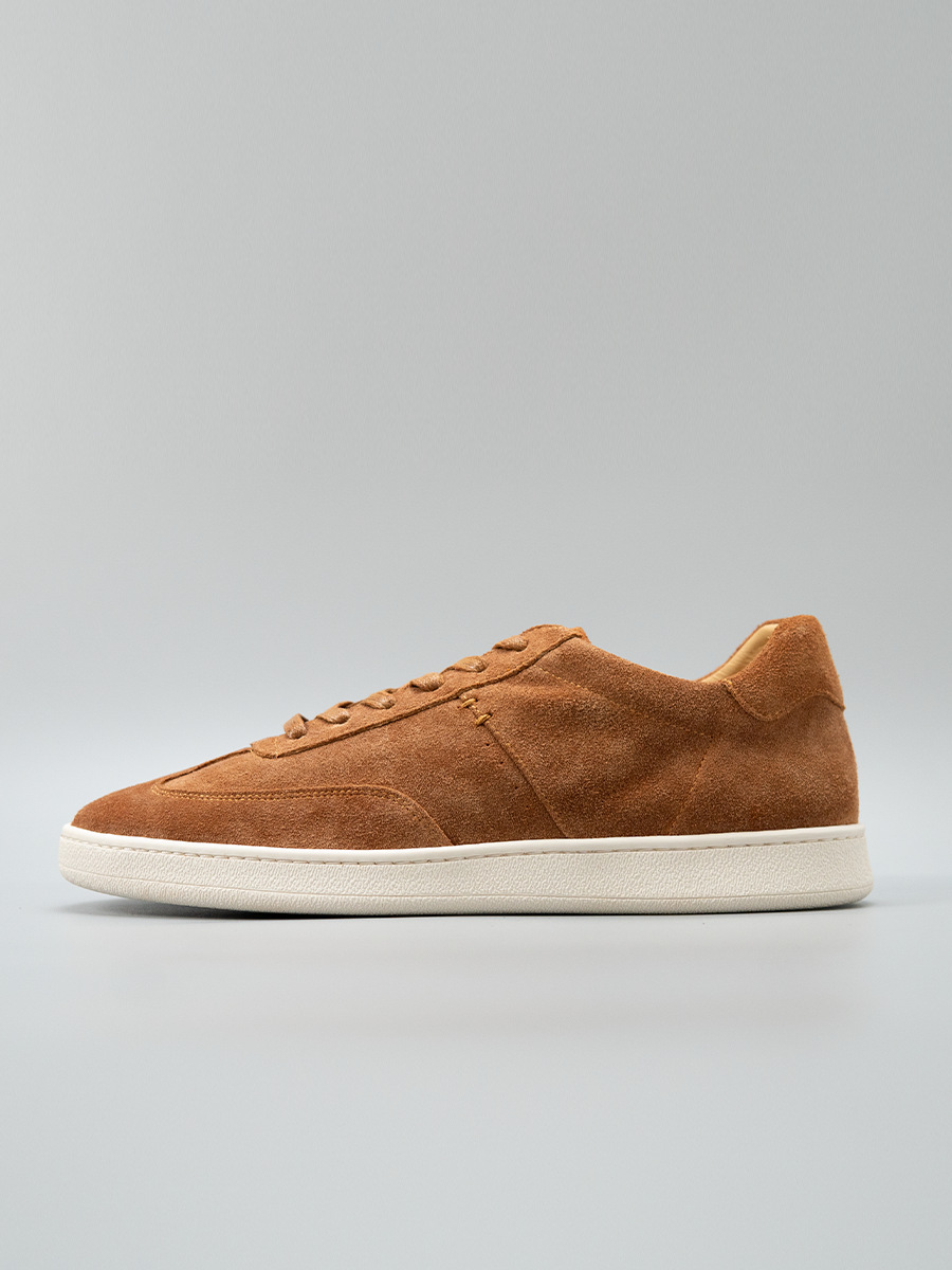 Giày sneaker nam da thật phong cách retro, form ôm chân, dễ phối đồ — Màu nâu, màu đen, Màu xanh dương