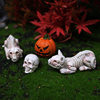 Halloween Pumpkin Ornaments Skeleton Cat Garden Micro Landscape Ghost Festival Dog Ornaments Horror Resin Crafts Cross-Border