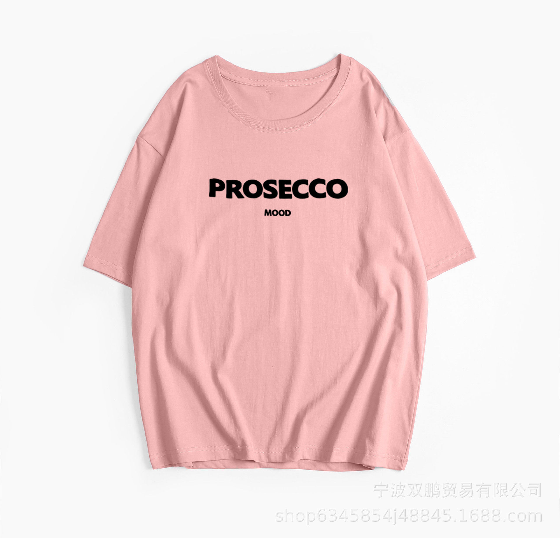 Womens Loose Fit Cotton T Shirt American Letter Print Round Neck Short Sleeve Casual Everyday Wear Wholesale