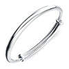 Alloy Silver-Plated Bracelet Glossy Round Belly Push-Pull Fashion Bracelet Korean Style Thin Round Belly Gold-Plated Bracelet Jewelry Wholesale