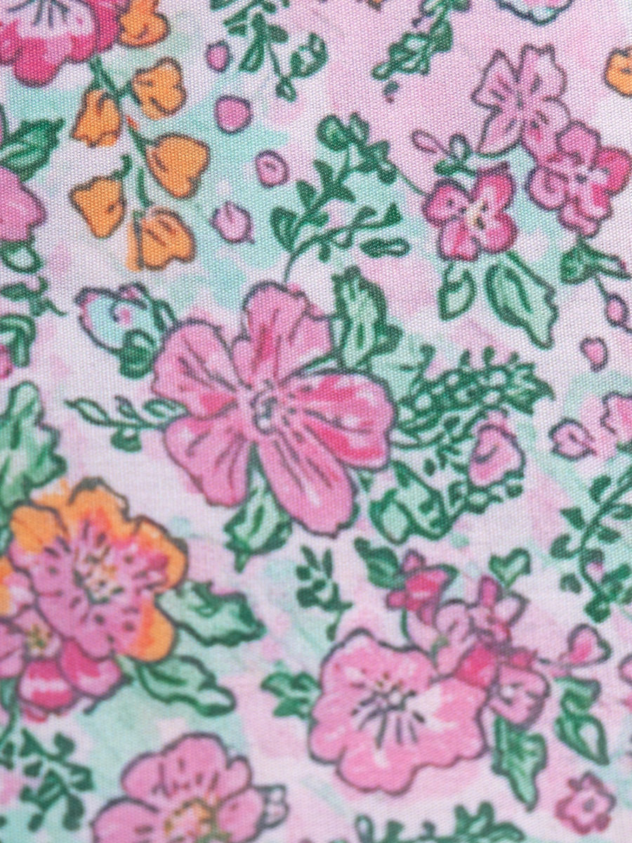 Summer Girls' Dress, Floral Cartoon Kids' Dress, Short-sleeve Breathable Kids' Skirt