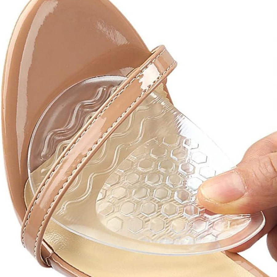 Amazon water ripple forefoot pad high heels sandals half size insoles forefoot anti-pain non-slip manufacturers wholesale