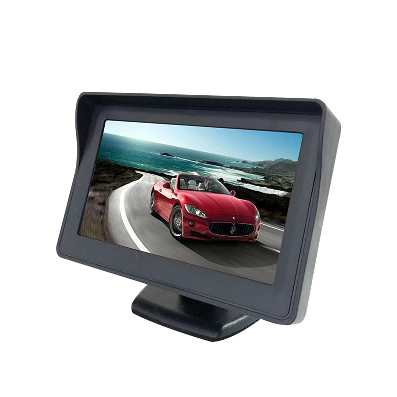 4.3-inch desktop car monitor parking monitoring two-way AV reversing Image priority HD digital display