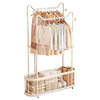 Clothes Rack Floor-Standing Vertical Clothes Rack Floor-Standing Mobile Wheeled Rental Dormitory Clothes Drying Rack Bathroom Cat Ear Coat Rack