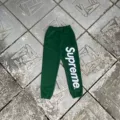 Embroidered sweatpants/green