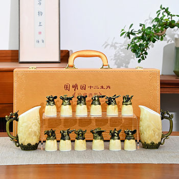 High-End Chinese Zodiac Animal Head Wine Set: Chinese Ceramic Cup, Liquor Cup, Small Household Single Cup, Wine Divider Set