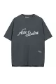 3D Embroidered Short Sleeve Gray-Blue