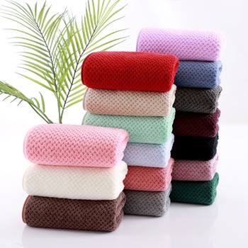 102*204 Polyester Pineapple Plaid Towel Bath Towel Square Towel Absorbent Quick-Drying Household Adult Large Bath Towel Manufacturer Wholesale
