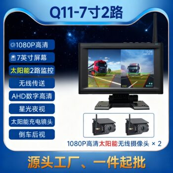 Magnetic Four-Way Solar-Powered Wireless Rv Monitoring High-Definition Bsd Warning Reversing Image All-In-One Recorder