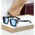 Black silver frame blue film