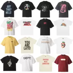 Gallery Dept (Full Range of Export Cross-Border European and American Trendy Brand Printed Round Neck Short-Sleeved Men's and Women's T-Shirts Wholesale