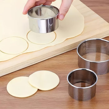 Kitchen Dumpling Maker Stainless Steel Household Dumpling Skin Press Tool Set for Making Dumpling Skins