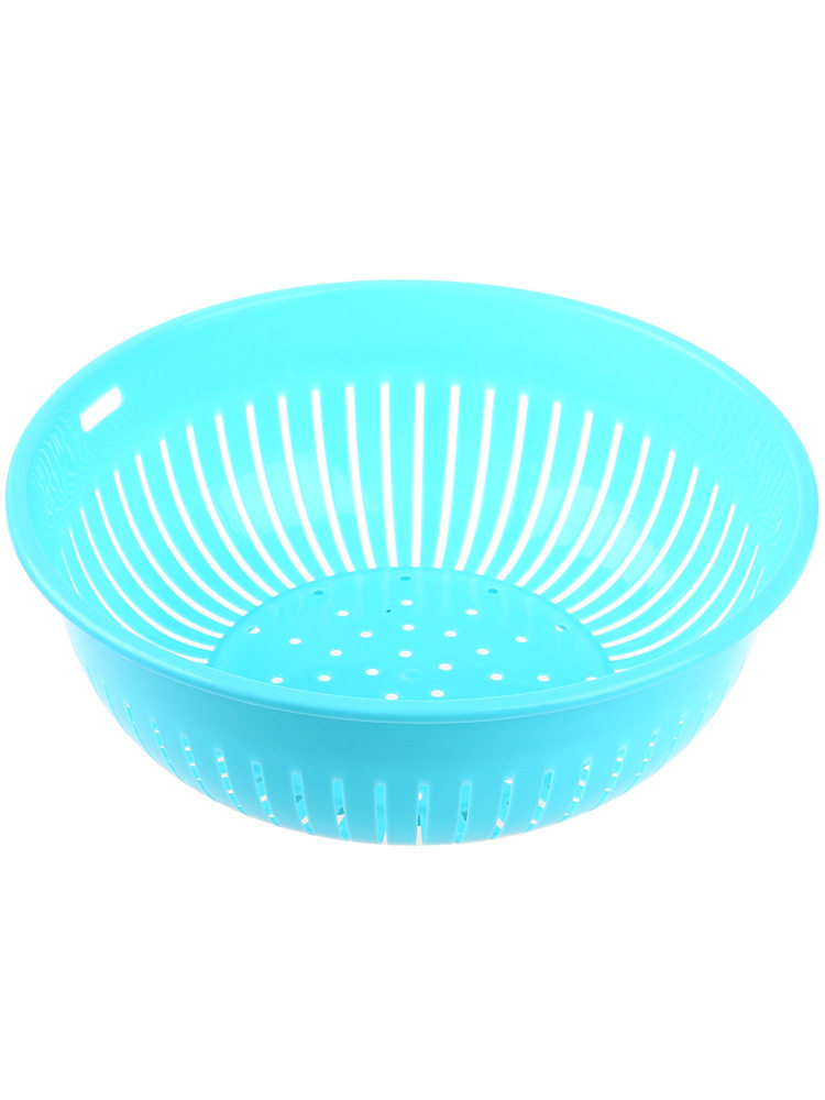 Round Hollow Drain Vegetable Washing Basket Plastic Basket Kitchen Vegetable Washing Basin Fruit Basket Vegetable and Fruit Drain Basket Storage Basket