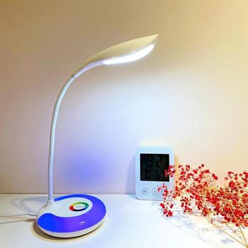 Colorful Color Changing RBG table lamp LED desk lamp night light creative pen holder desk lamp learning reading charging desk lamp