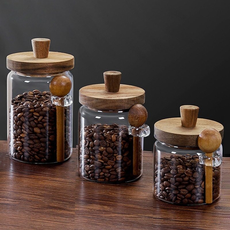 High Borosilicate Transparent Glass Sealed Jar Storage Jar Household Kitchen Coarse Grain Storage Snack Storage Jar Sealed Jar