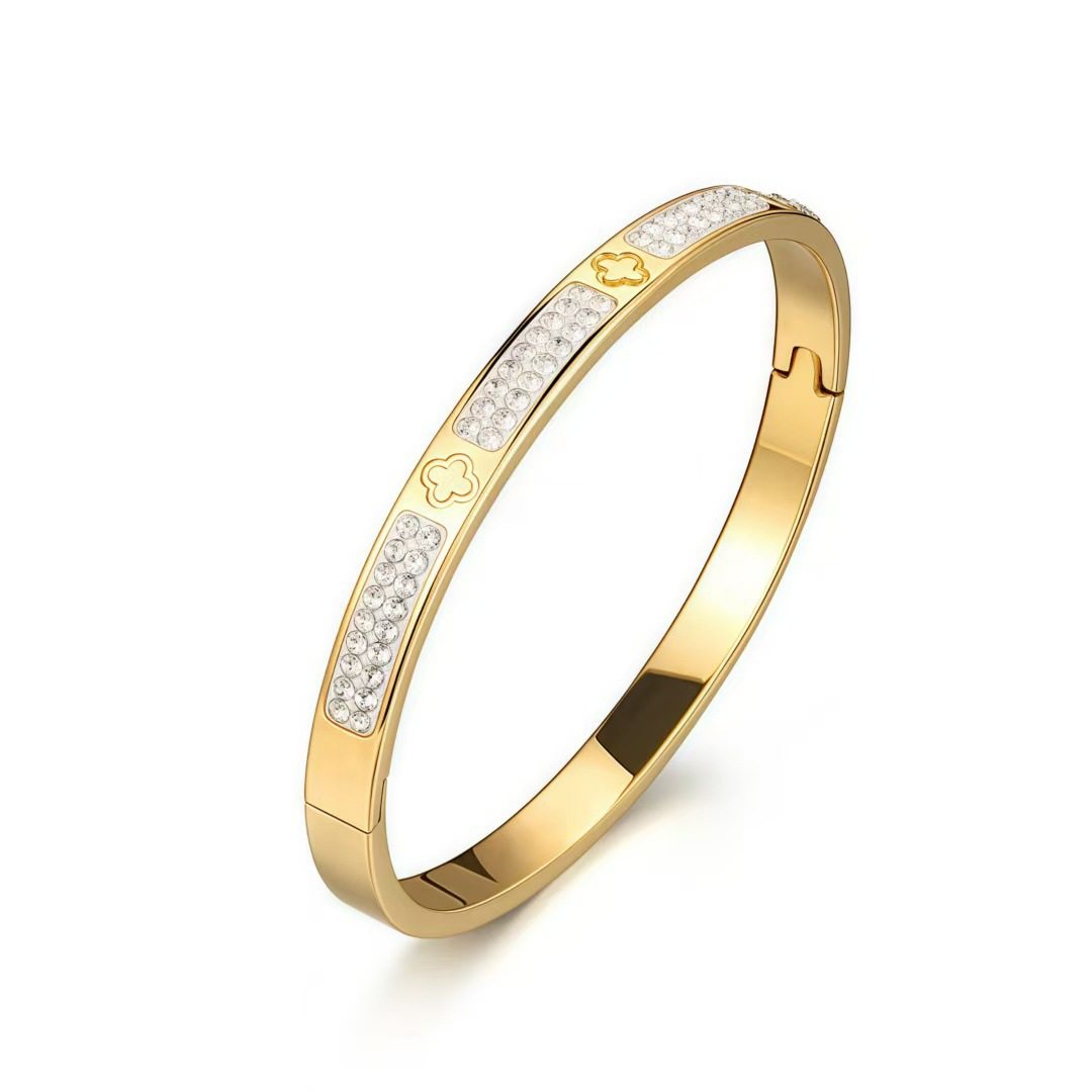 钛钢手镯女生高级感小众满天星不掉色镶钻精致排钻ins风满钻手环