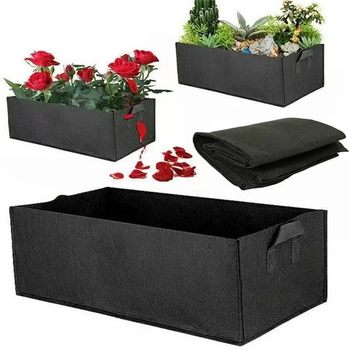 Cross-Border Manufacturers Directly Supply Felt Rectangular Planting Bags, Farm Cultivation Felt Planting Buckets, Garden Flower Seedling Boxes