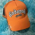 Orange white embroidery